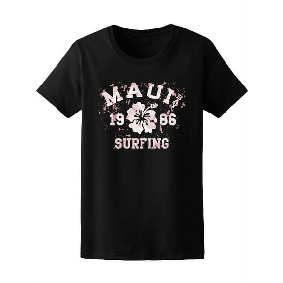 Maui Bay Surfing 1986 T-Shirt Women -Image by Shutterstock, Female Medium