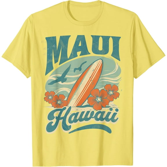 Maui Beach Hawaii Surfing Surf Ocean Vintage Usa T-Shirt