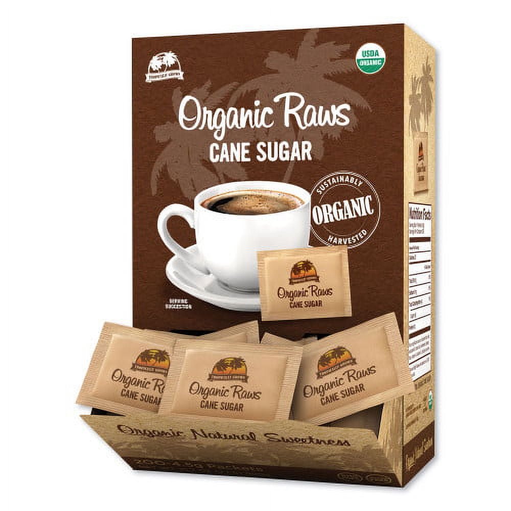 Raw Turbinado Sugar Packets, 0.16 oz Packet, 200 Packets/Box Raw Turbinado Sugar Packets, 0.16 oz Packet, 200 Packets/Box