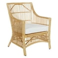 thumbnail image 1 of Maui Chair with Cream Cushion and Natural Washed Rattan Frame, 1 of 7
