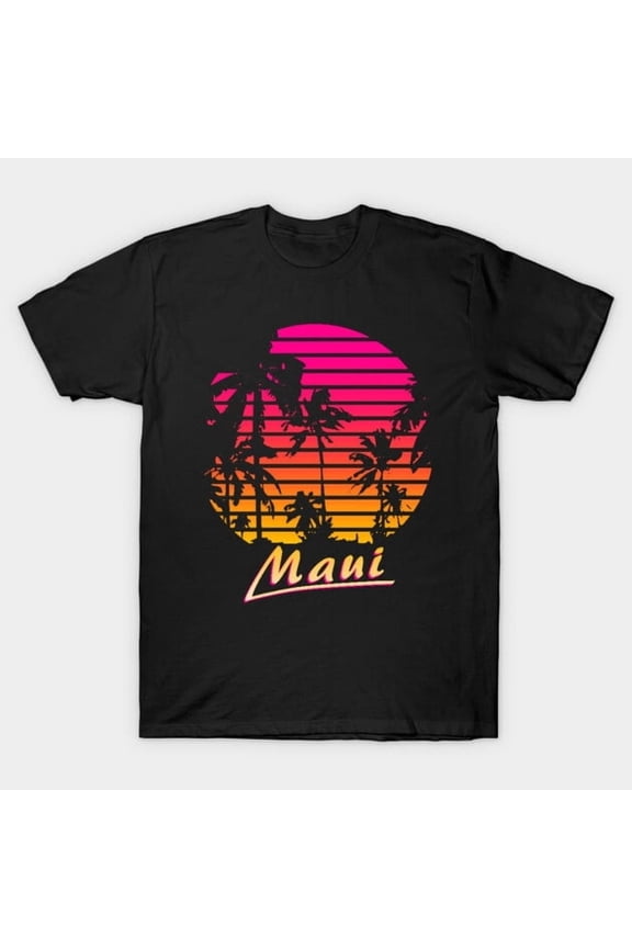 Maui Hawaii Retro Vintage Tropical Vacation Souvenir Graphic, H6261 T-Shirt, for Men and Women, Up to Size 5XL