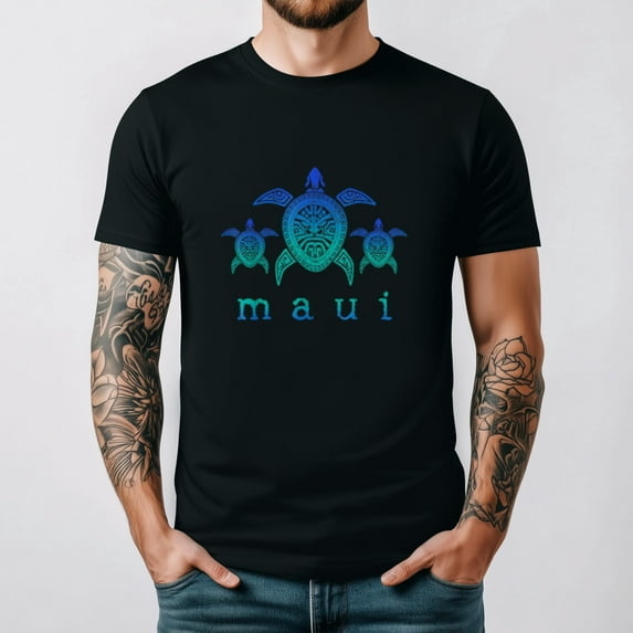 Maui Hawaii Sea Turtles Hawaiian Scuba Diving Souvenir Unisex T-Shirt up to 5XL