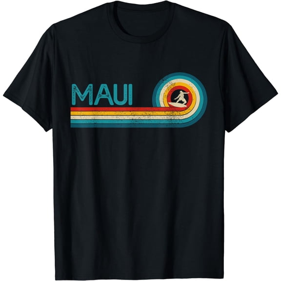 Maui Hawaii Surf Vintage Beach Surfer Surfing Gift T-Shirt