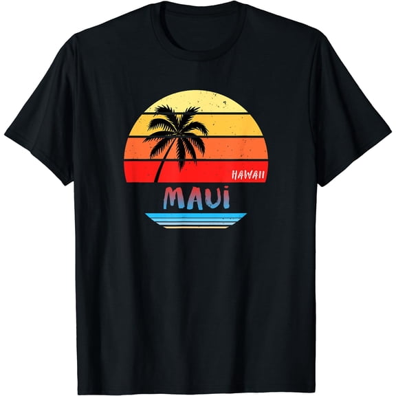 Maui Hawaii T-Shirt Black Large
