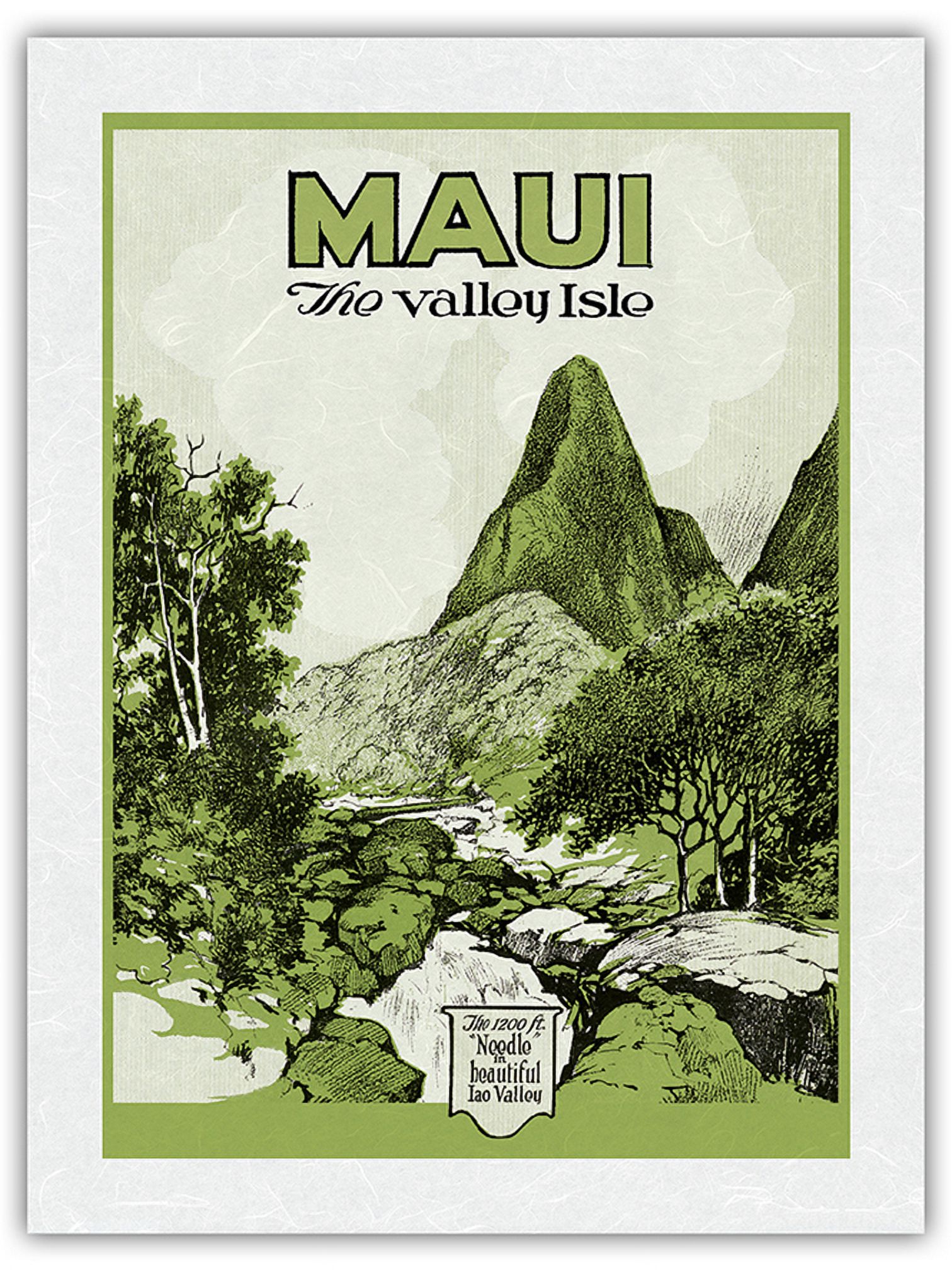Maui Hawaii - The Valley Isle - Iao Valley Needle - Vintage Travel ...