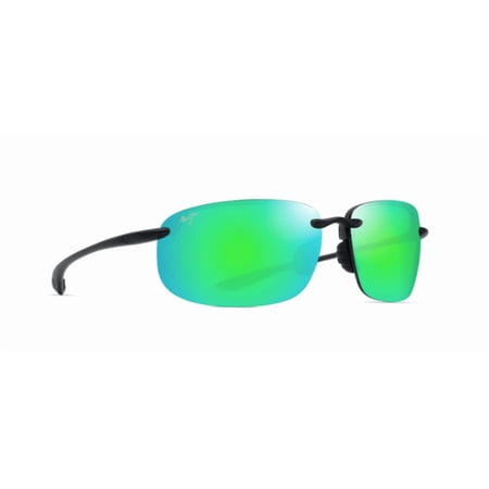 Maui Jim Ho'okipa Xlarge Translucent Grey Nylon Rectangular Green Men's Sunglasses GM456-14