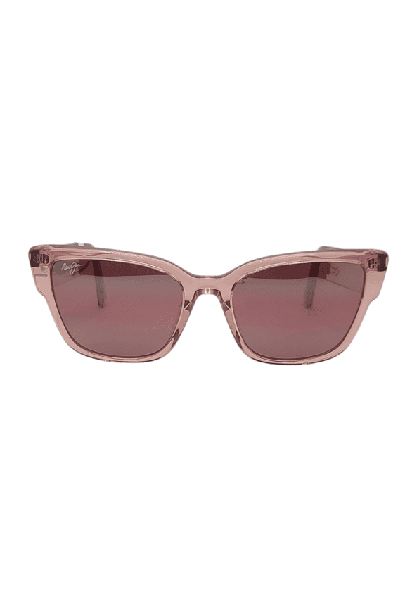 Kou MJ884 09 Translucent Pink Frame Maui Rose Polarized 55mm Sunglasses
