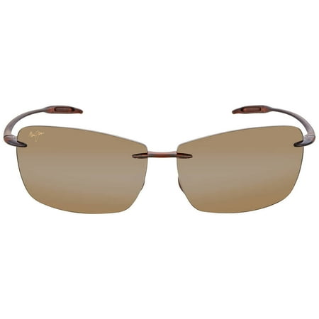 Maui Jim Lighthouse Rimless Black Metal Frame Grey Lens Unisex Sunglasses 42302