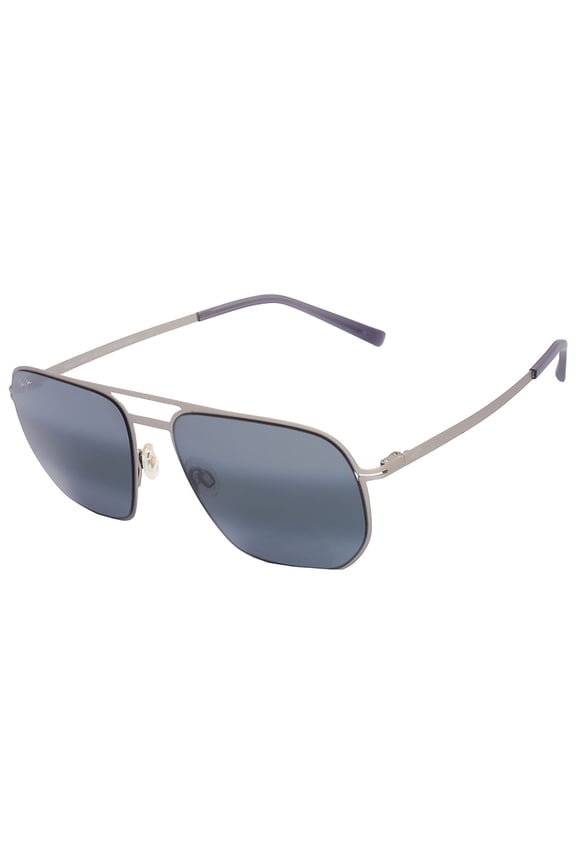 MJ0605S001 Modern Aviator Sunglasses in Satin Titanium Polarized for Mens
