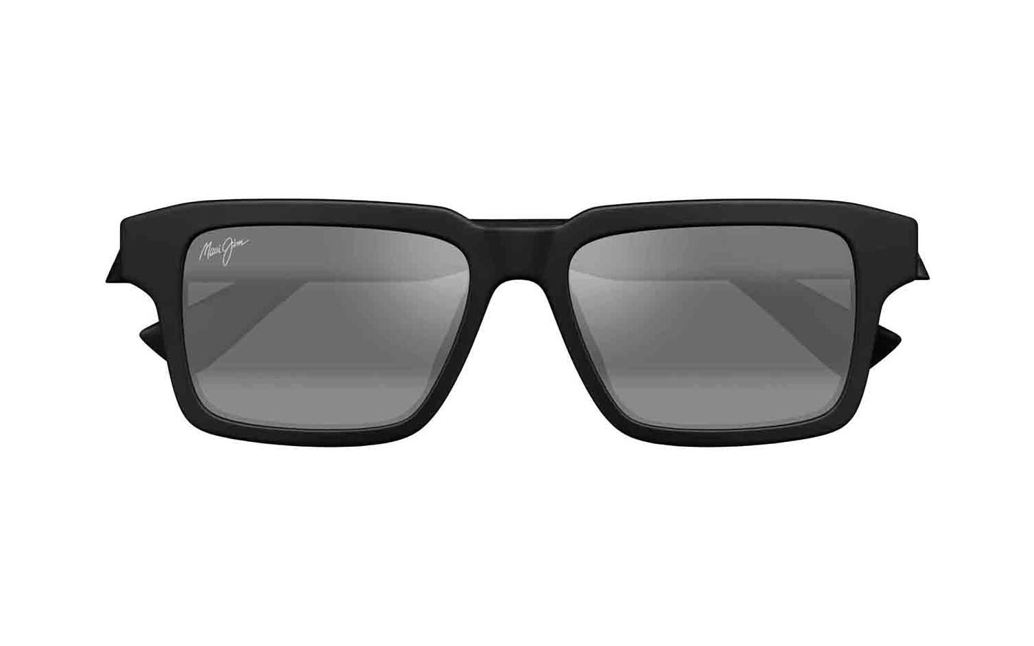 Maui Jim MJ0635S001 Kahiko Square Polarized Sunglasses Matte Black Frame for Mens