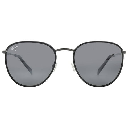 Maui Jim Men's and Women's Noni Polarized Classic Sunglasses, Black Gloss w/Gunmetal/Neutral Grey, Medium