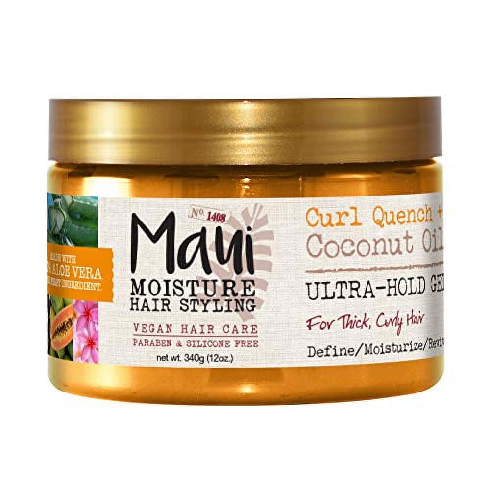 Maui Moisture Curl Quench + Coconut Oil UltraHold Gel, for Curly Hair