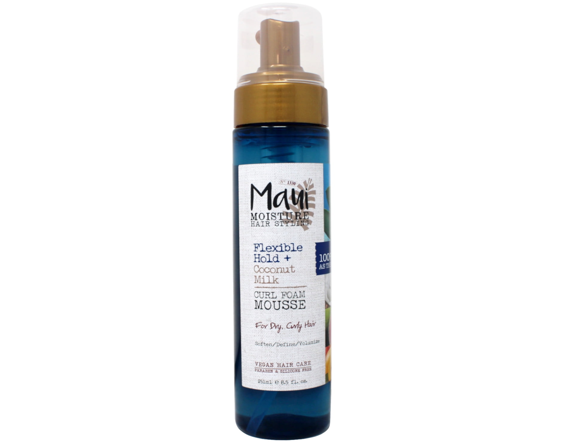 Maui Moisture Flexible Hold + Coconut Milk Curl Foam Mousse, for Curly