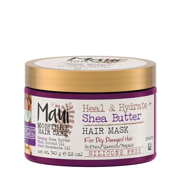 Maui Moisture Heal & Hydrate + Shea Butter Hair Mask & Leave-In Conditioner Treatment, 12 oz