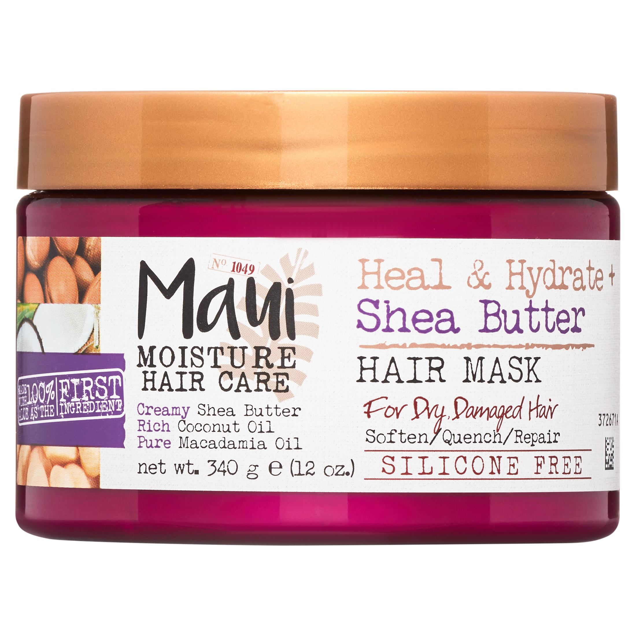 Maui Moisture Heal & Hydrate + Shea Butter Hair Mask & Leave-In Conditioner Treatment, 12 oz - image 1 of 9