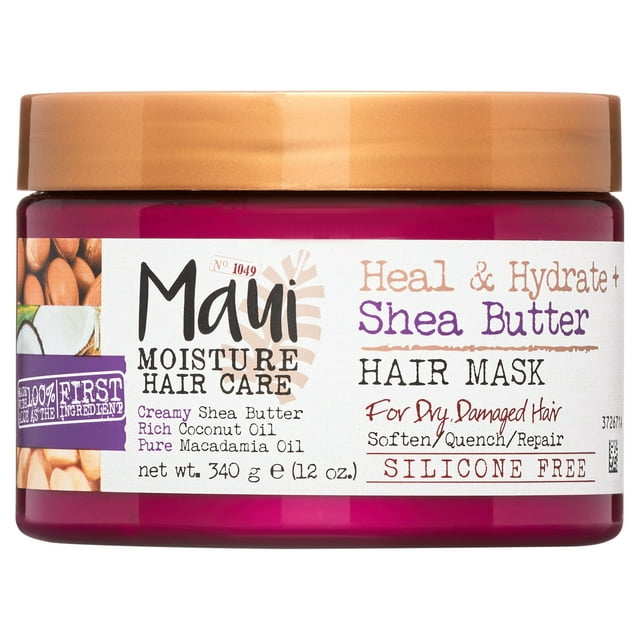Maui Moisture Heal & Hydrate + Shea Butter Hair Mask & Leave-In Conditioner Treatment, 12 oz