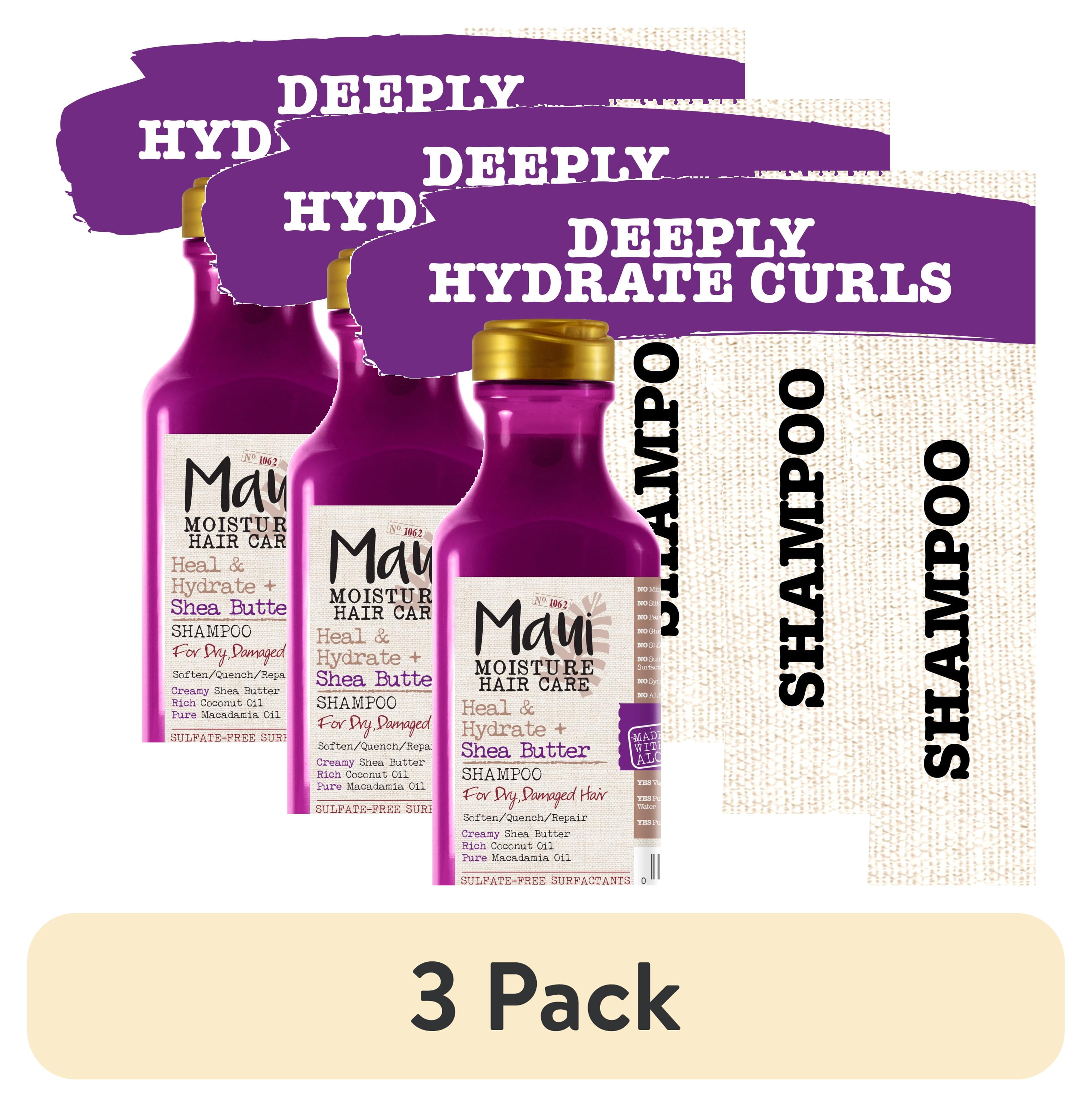(3 pack) Maui Moisture Heal & Hydrate + Shea Butter Shampoo to Deeply Moisturize Tight Curly Hair, 1(图1)