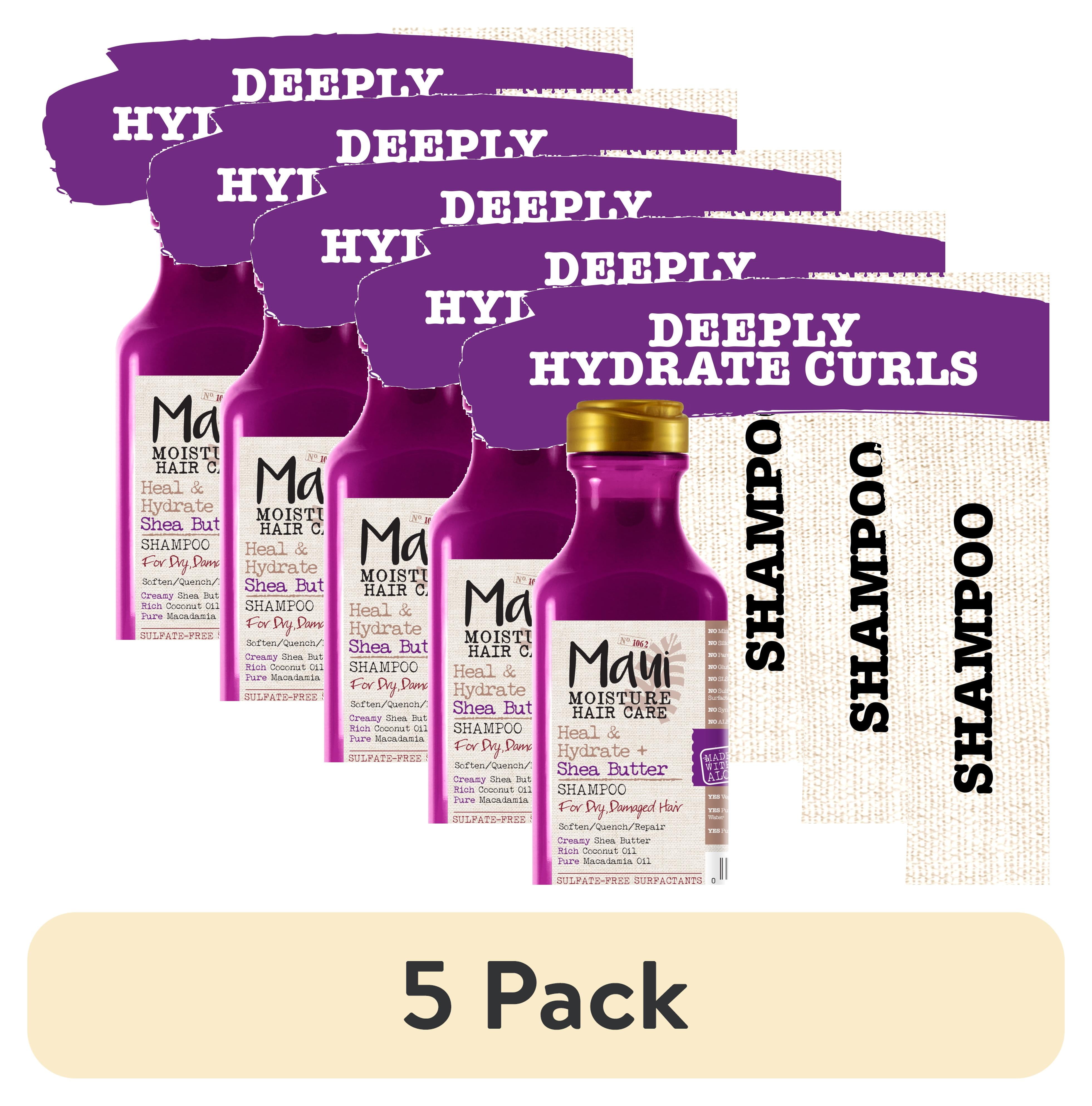 (5 pack) Maui Moisture Heal & Hydrate + Shea Butter Shampoo to Deeply Moisturize Tight Curly Hair, 1(图1)