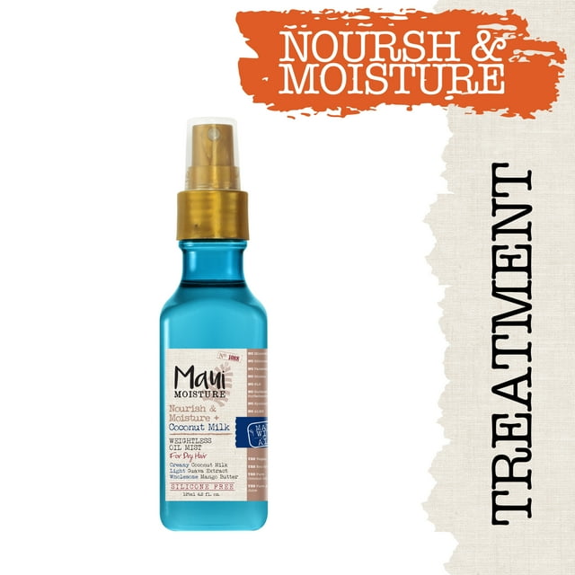 Maui Moisture Coconut Milk Oil Mist, Nourishing LeaveSpray for Curly