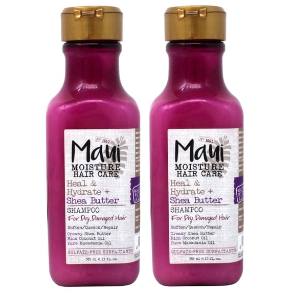 Maui Moisture Shampoo Shea Butter 13 Ounce Heal & Hydrate 385ml - 2 Pack