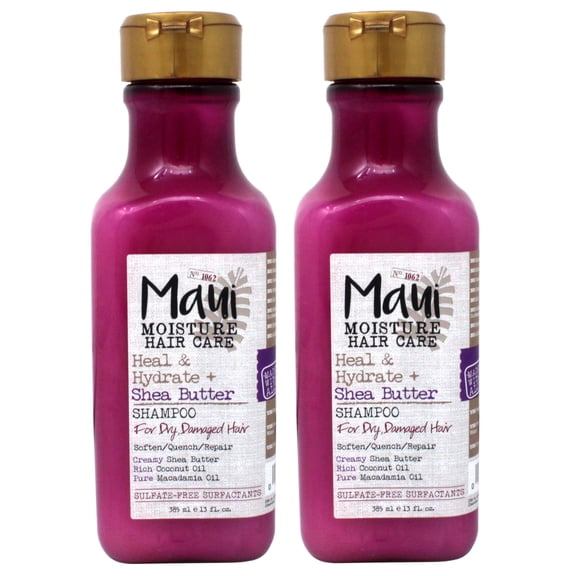 Maui Moisture Shampoo Shea Butter 13 Ounce Heal & Hydrate 385ml - 2 Pack