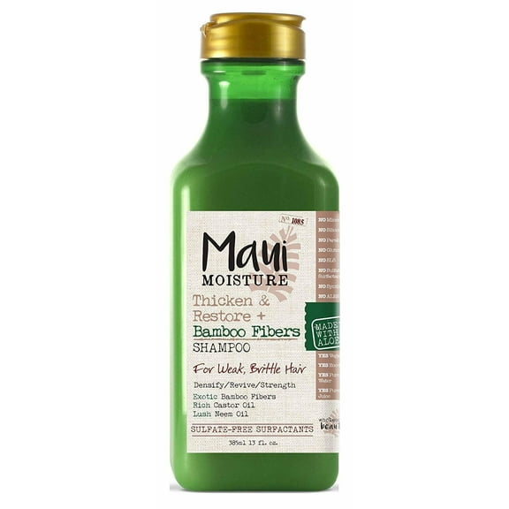 Maui Moisture Thicken & Restore Hair Bamboo Fibers Shampoo, 13oz, 6-Pack