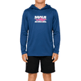 thumbnail image 1 of Maui and Sons Fish Out of Water Hooded Long Sleeve Sun Shirt for Boys Made With 50+ UPF Protection Moisture Wicking Fabric Designed for Everyday Comfort, 1 of 4