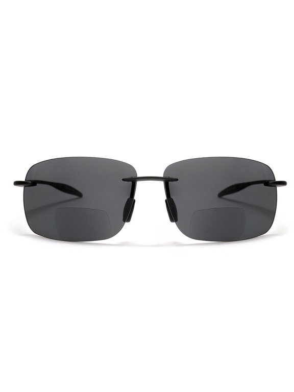 Maui Sports Navigator Bi-Focal Sun Readers Sunglasses Ultra Flex TR90 Black - 3.5 / Black