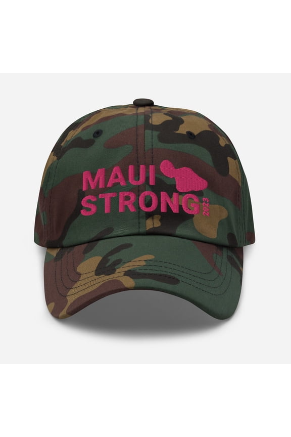 Maui Strong Hat Support for Hawaii Fire Victims Hawaii Fires Lahaina Fires Lahaina Stay Strong Hat Support Hawaii Hat Maui Strong 2023 Dad Hat (Green Camo)