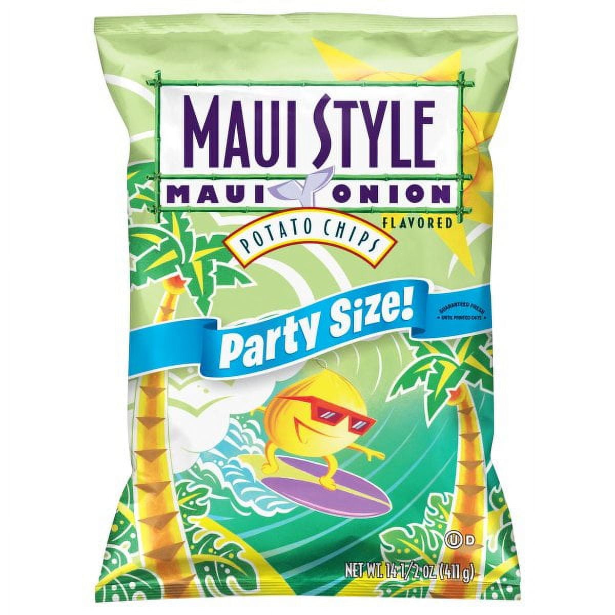 Maui Style Party Size Onion Flavored Potato Chips, 14.5 oz Bag