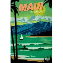 Maui - The Valley Isle - Vintage Travel Poster (8x12Inches)