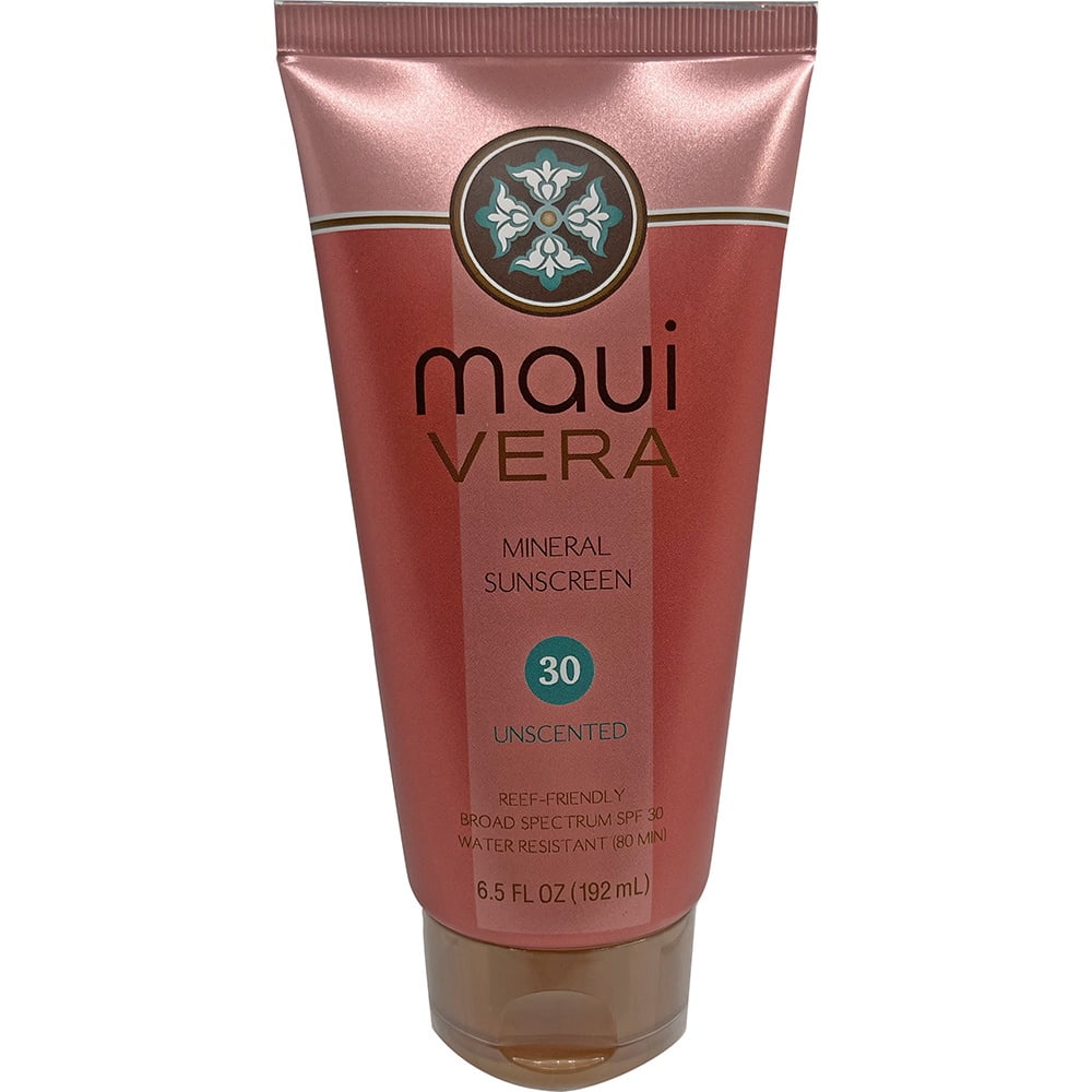 Maui Vera Mineral Sunscreen Broad Spectrum SPF30 Reef Friendly 6.5oz
