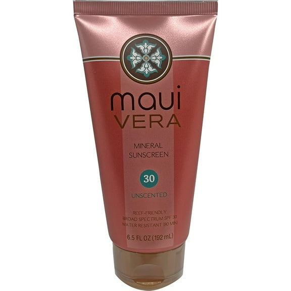Maui Vera Mineral Sunscreen Broad Spectrum SPF30 Reef Friendly 6.5oz