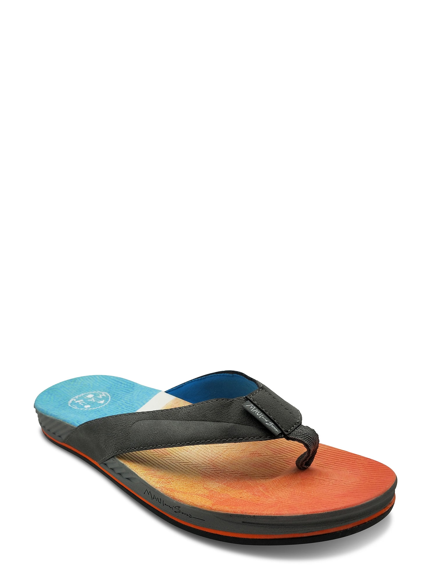 Maui and Son s Men s Comfort Beach Flip Flops Walmart