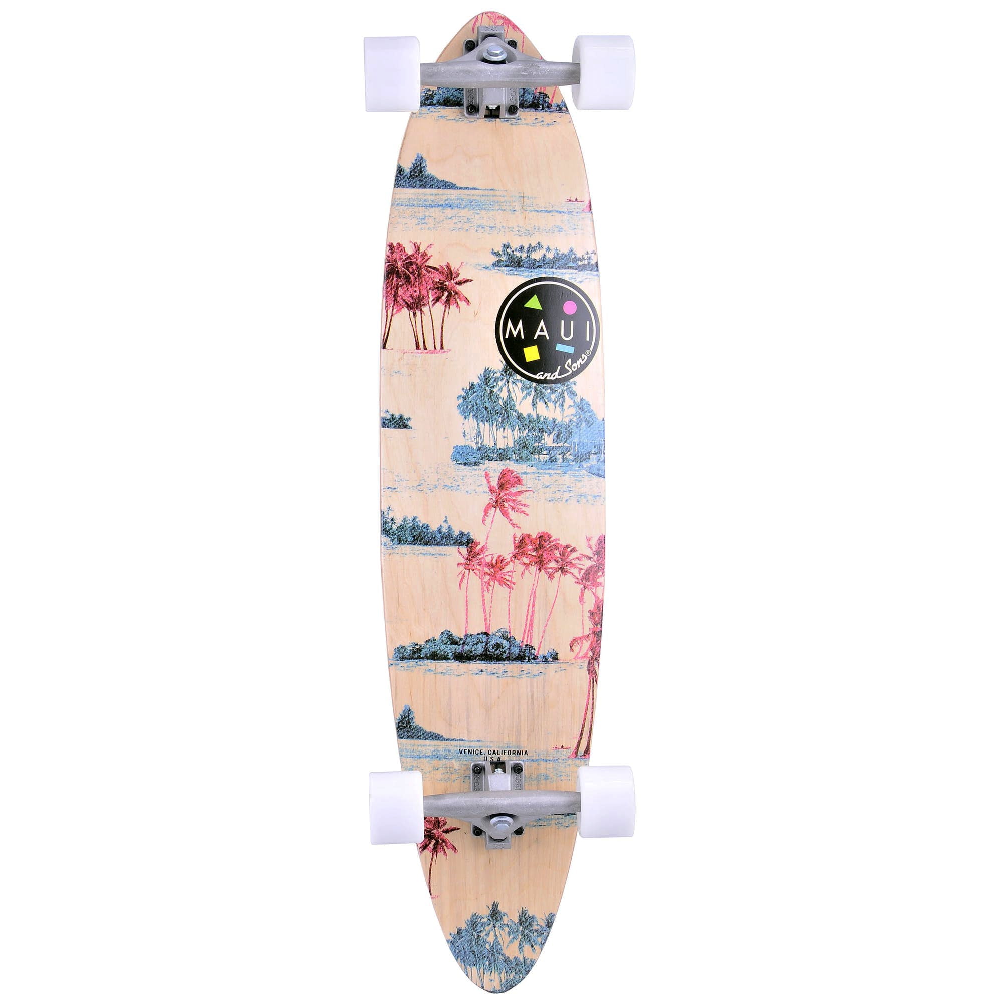 Decode Etablering Tomat Maui and Sons 39" Pintail Longboard Skateboard with Black Grip Tape -  Walmart.com