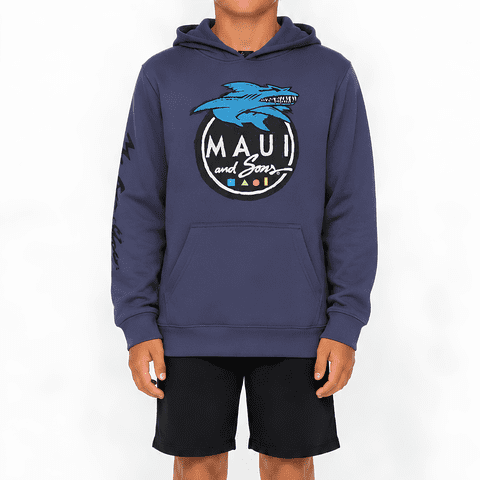 Boys Twisted Shark Fleece Pullover Hoodie Double Sided Graphic Sweatshirt