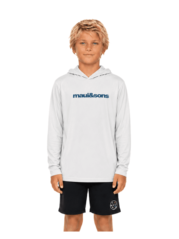 The Beach Hooded Long Sleeve Sun Shirt for Boys Made With 50+ UPF Protection Moisture Wicking Fabric Designed for Everyday Comfort