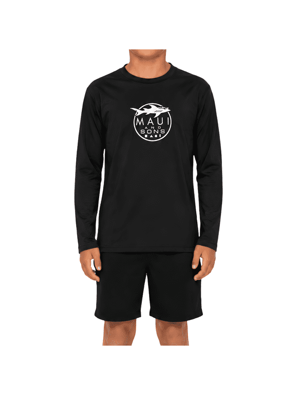 Sharkin Long Sleeve Sun Shirt for Boys Made With 50+ UPF Protection Moisture Wicking Fabric Designed for Everyday Comfort