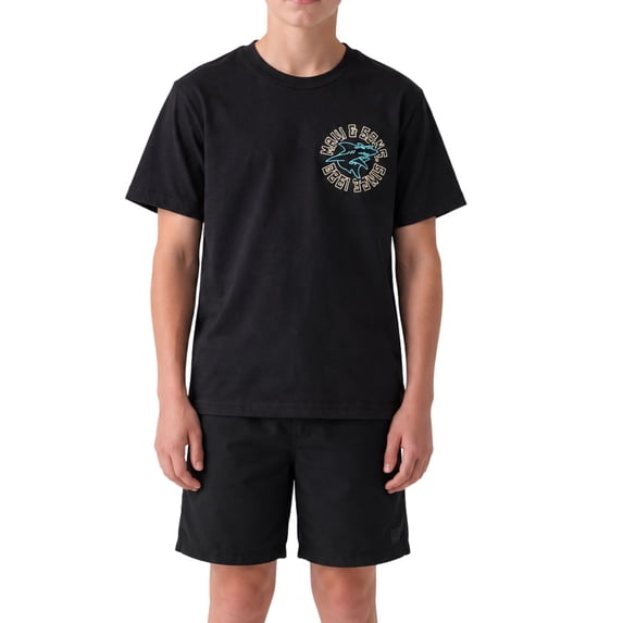Maui and Sons Bots OG T-Shirt for Boys, Classic Black Short Sleeve Crew Neck Graphic Tee Inspired by California Surf Culture & Designed for Everyday Comfort