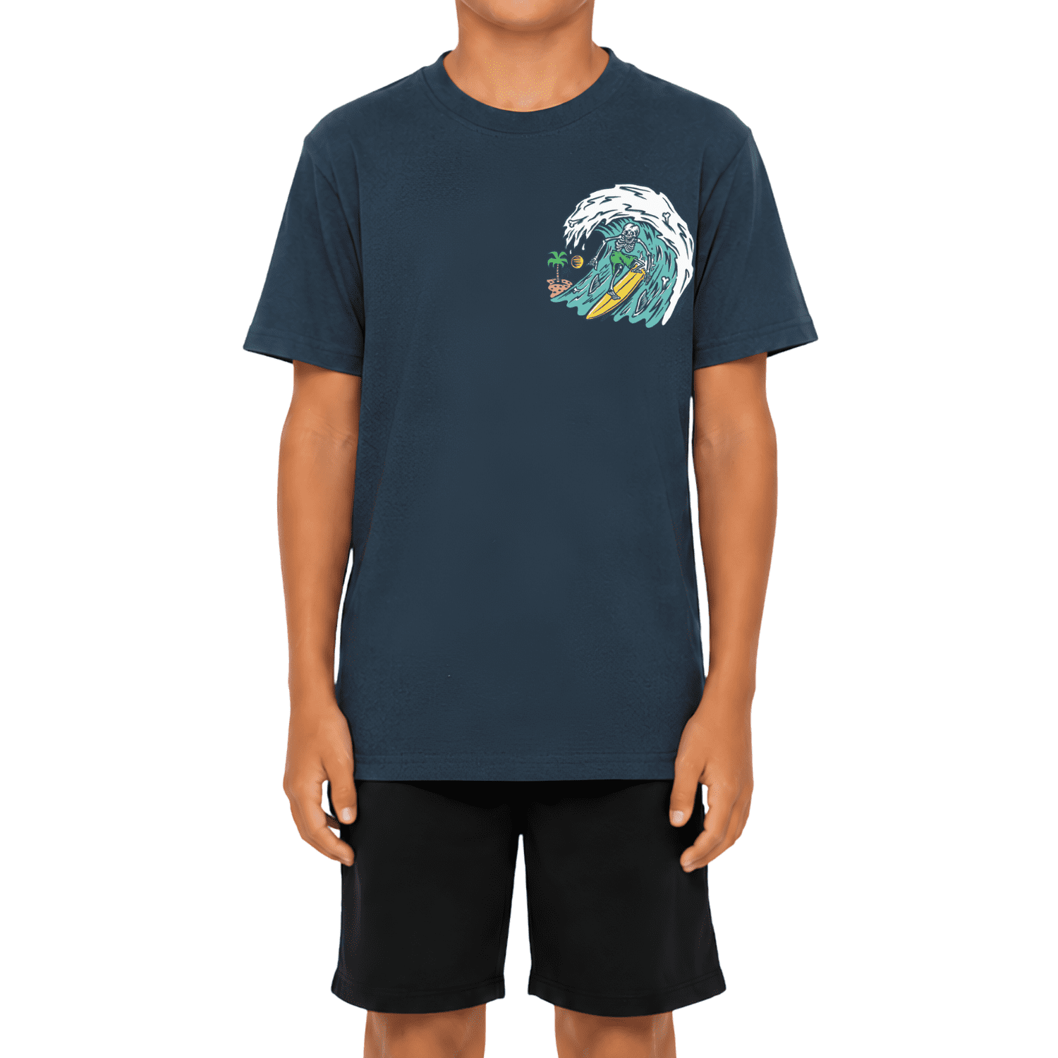 Maui and Sons Never Stop Short Sleeve Boy's T-Shirt Crew Neck Graphic Tee Inspired by California Surf Culture & Designed for Everyday Comfort