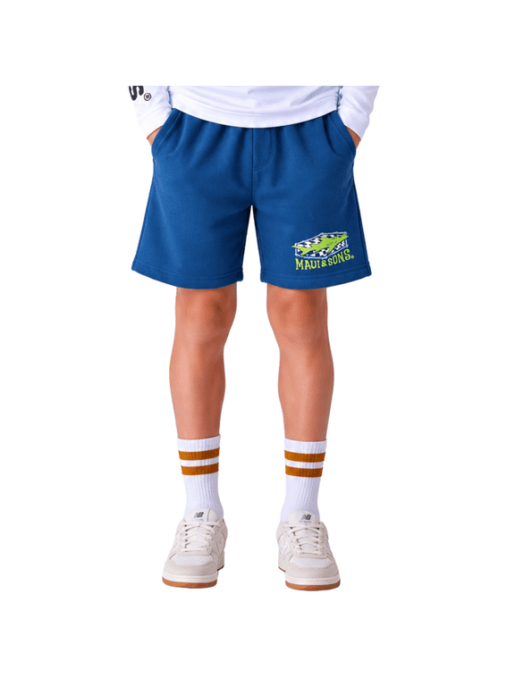 Boy's Drippy Fleece Lounge Shorts Inspired by California Surf Culture & Designed for Everyday Comfort