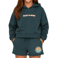 thumbnail image 1 of Maui and Sons Girl's Chaser Smoke Colored Fleece Pullover Hoodie Double Sided Graphic Sweatshirt, 1 of 4