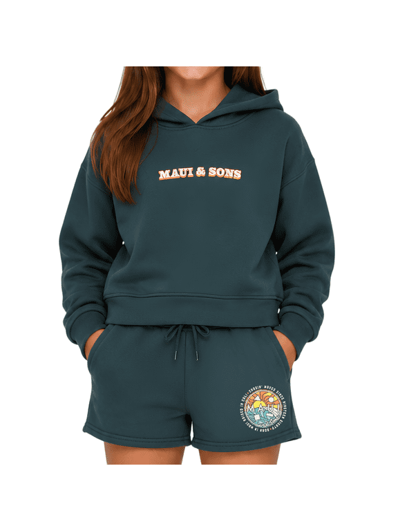 Girl's Chaser Smoke Colored Fleece Pullover Hoodie Double Sided Graphic Sweatshirt