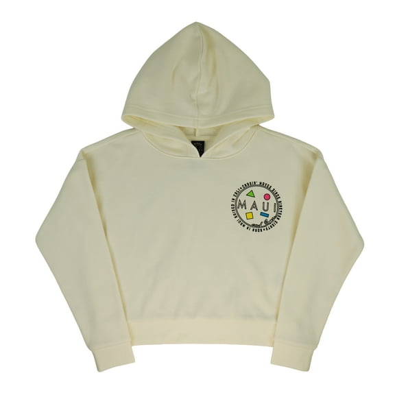 Maui and Sons Girls Fleece Hoodie, Chaser Logo Hoodie, Bone, Skate Style Loungewear