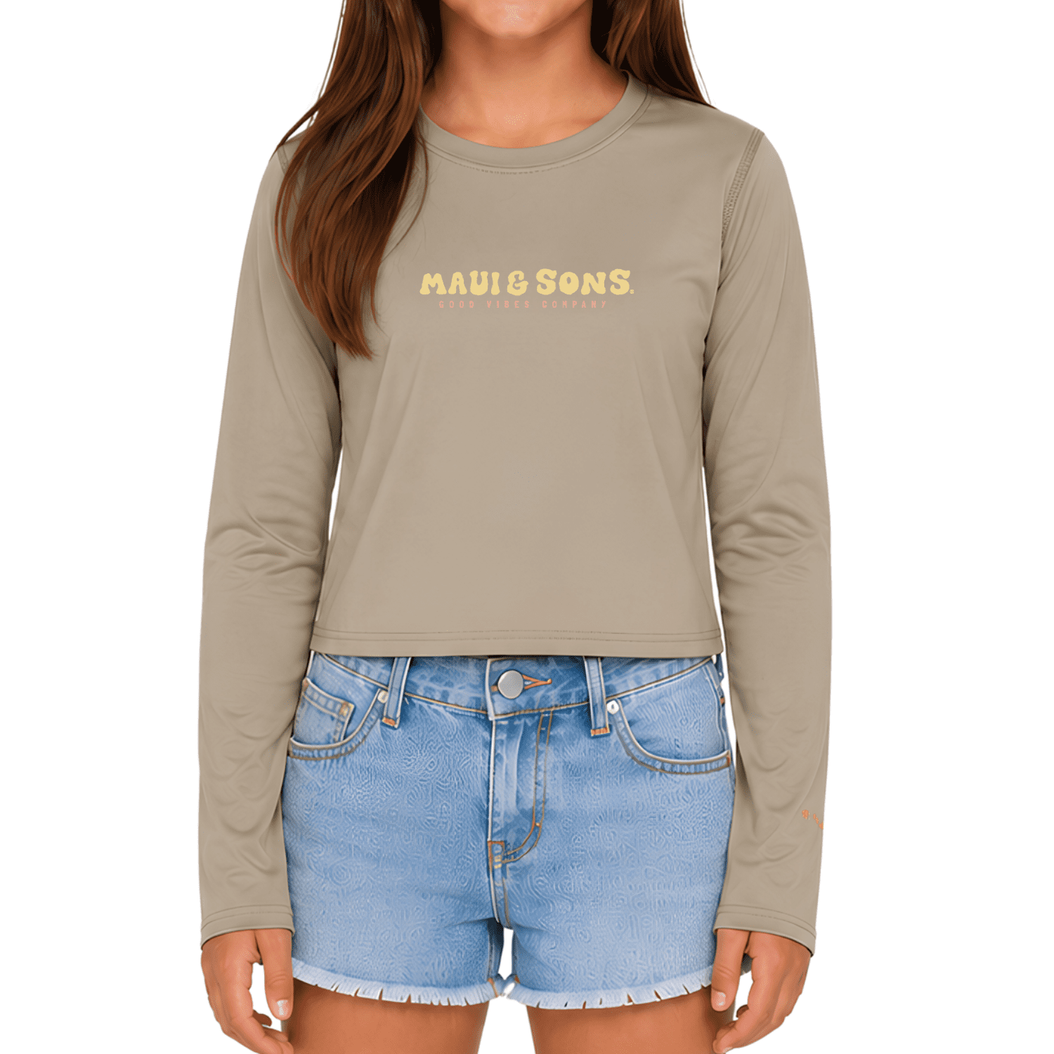 Maui and Sons Take It Easy Long Sleeve Sun Shirt for Girls Made With 50+ UPF Protection Moisture Wicking Fabric Designed for Everyday Comfort