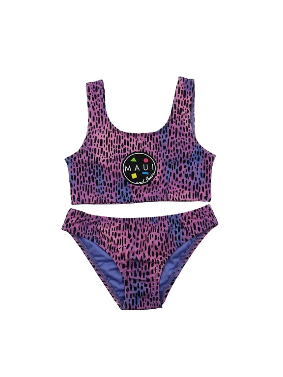 Girls Organica Two-Piece Swimsuit, High Performance Stretch Bikini Bathing Suit and Athletic Swimwear for Kids