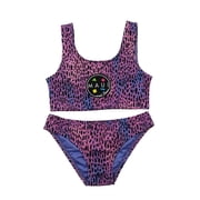 Maui and Sons Girls Organica Two-Piece Swimsuit, High Performance Stretch Bikini Bathing Suit and Athletic Swimwear for Kids