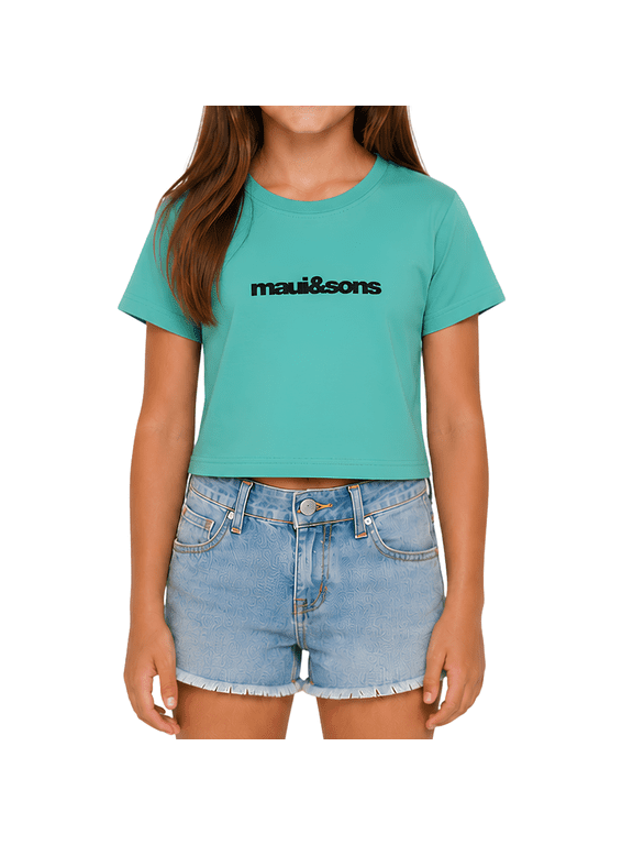 Real Pure Short Sleeve Girl's T-Shirt Crew Neck Graphic Tee Inspired by California Surf Culture & Designed for Everyday Comfort