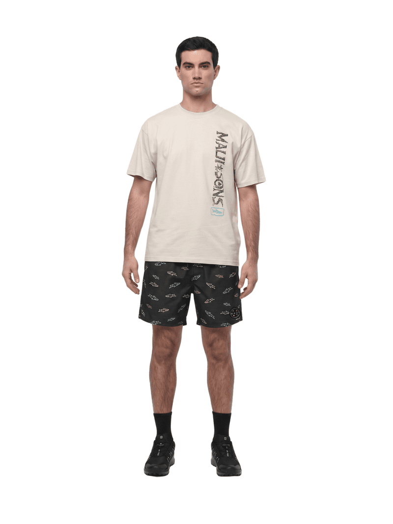 Maui and Sons Ten Thousand Men's Swim Trunks | Classic Black Quick