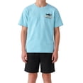thumbnail image 1 of Maui and Sons Movin T-Shirt for Boys, Classic Steel Blue Short Sleeve Crew Neck Graphic Tee Inspired by California Surf Culture & Designed for Everyday Comfort, 1 of 5